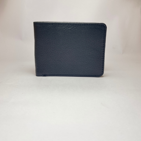Khas Chamary Premium Black Leather Bi-Fold Wallet-S-Slim | Full Grain Leather Wallet.